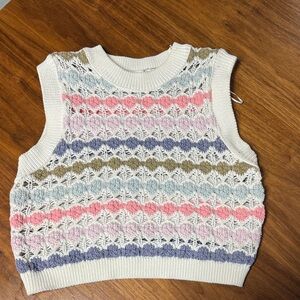 ZARA NEW WOMAN OPEN KNIT TOP